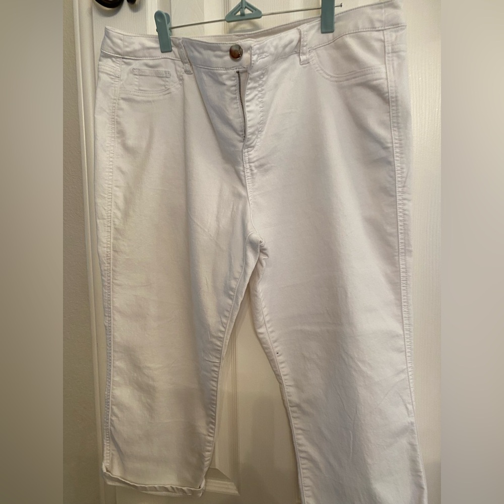 Style & Co. White Ankle Cropped Pants